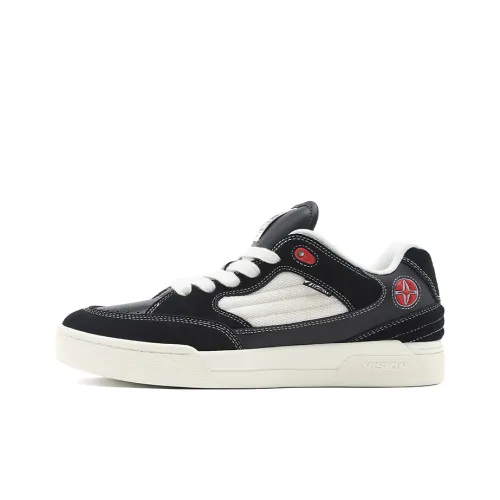 Vision Street Wear Savvy Скейтборд Кроссовки Низкие Классические Черные Белые Унисекс