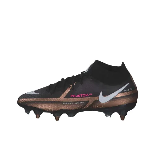 Nike Phantom GT SG Мягкая трава Противоскользящие Устойчивые к истиранию Футбольные бутсы Унисекс Черный Желтый