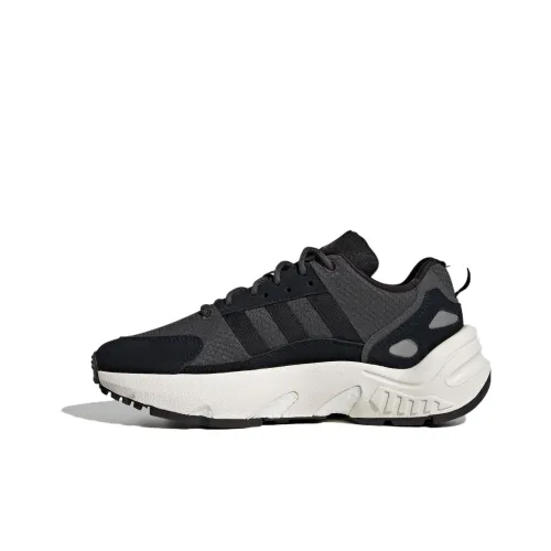 Adidas Originals ZX 22 Boost Амортизация Износостойкий Низкий Топ Повседневные Беговые Кроссовки Унисекс Черный Серый