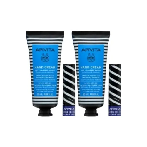 APIVITA Жасмин Прополис Крем для рук + Набор Lip Balm Комбо *2* 50мл*2 + 4г*2