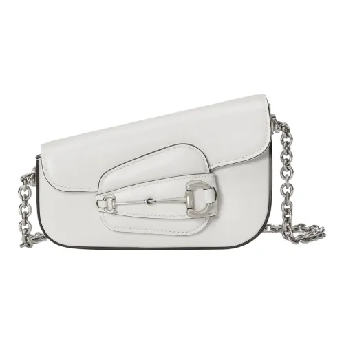 GUCCI Horsebit 1955 Кожа Сумка Сумка через плечо Женская Белая
