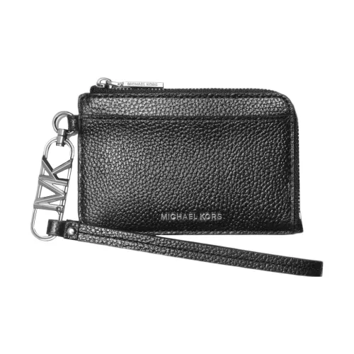 MICHAEL KORS Litchi Grain Кожа Кошелек Держатель для карт Маленький Женский Черный