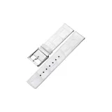 Серебристая пряжка, бамбуковая белая кожа