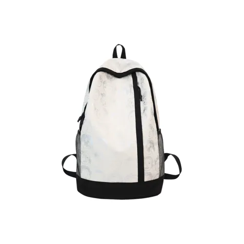 ALNI BITTON Нейлон Путешественный Рюкзак Стандартный Унисекс Черный Белый