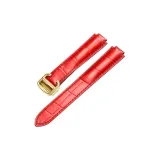 Золотистая пряжка, красная кожа