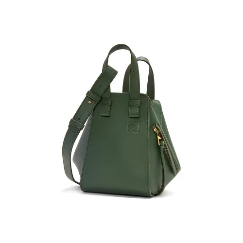 LOEWE Совместное издание Hammock Коровья кожа Сумка через плечо Сумка Женская Темно-зеленая