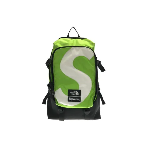 Supreme The North Face Коллаборация Нейлон Рюкзак Унисекс Зеленый