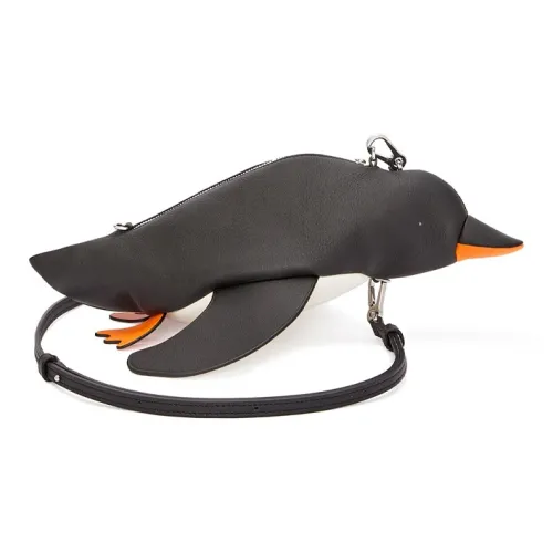 LOEWE Suna Fujita Коллаборация Коровья кожа Сумка через плечо Стандартная Женская Мягкая Белый Черный