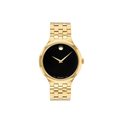 MOVADO Vitorri Collection Кварцевый механизм Унисекс Часы 40 мм Черный циферблат Корпус из нержавеющей стали Ремешок из нержавеющей стали