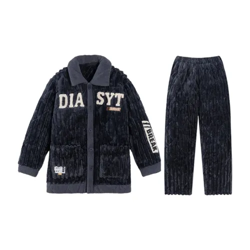 LANMOU L Утепленный Мужской 23826 Темно-серый Мужской Пижамные комплекты