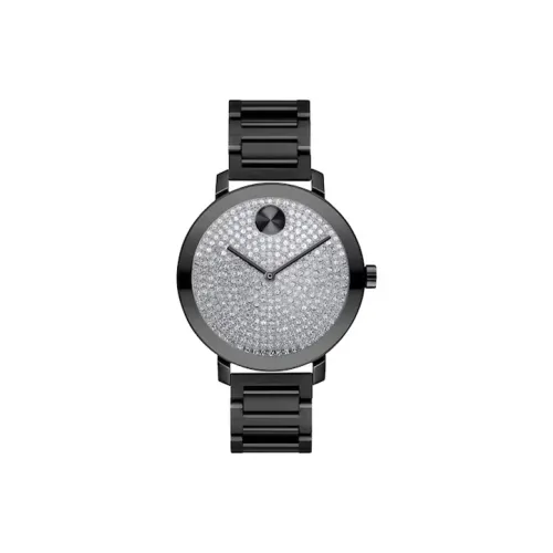 MOVADO Кварцевый механизм Женские часы 34 мм Серебристый циферблат Корпус из нержавеющей стали Ремешок из нержавеющей стали