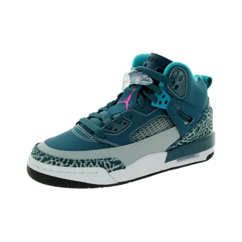 Джордан Spizike Slip-resistant Abrasion-resistant MID Баскетбольные кроссовки Женские Blue