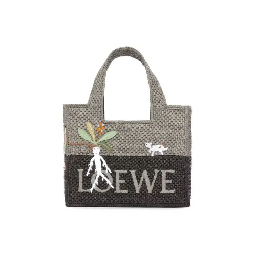 LOEWE Совместное издание Suna Fujita Коллаборация Font Tote Рафия Волокно Сумка через плечо Сумка Маленькая Женская