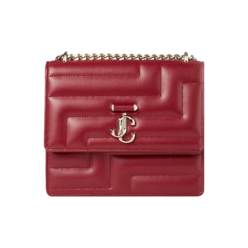 Jimmy Choo Avenue Кожа Сумка через плечо Стандартная Женская Темно-красная