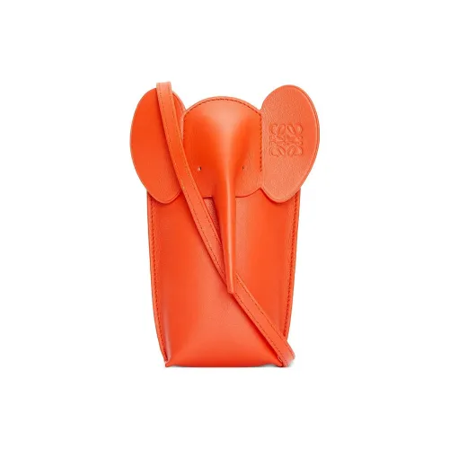 LOEWE Чехол для телефона из коровьей кожи сумка через плечо стандартная женская ярко-оранжевый