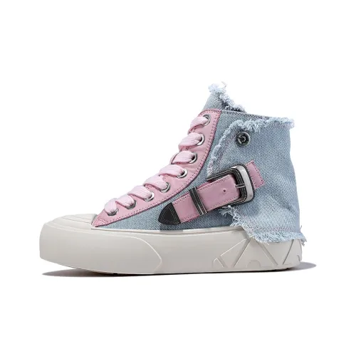 BELLALILY Легкий Дышащий And Устойчивый к истиранию Высокий Топ Скейтборд Кроссовки Женские