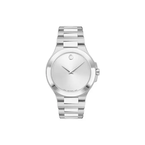 MOVADO Кварцевый механизм Мужские часы Часы 42 мм Серебристый циферблат Корпус из нержавеющей стали