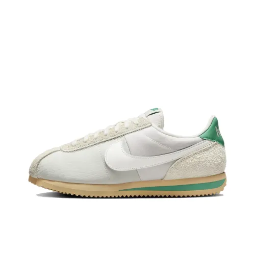 Nike Cortez Slip-Resistant Низкий Топ Повседневные Беговые Кроссовки Мужские Бежевые Белые Зеленые
