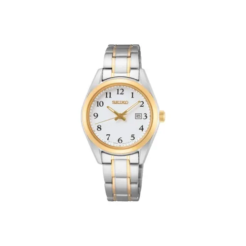 SEIKO Кварцевый механизм нержавеющая сталь ремешок мужские часы белый циферблат модель SUR466P1