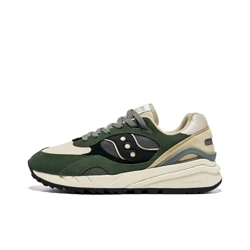 Saucony Shadow 6000 Беговые кроссовки Низкий топ Зеленый Бежевый Черный Унисекс