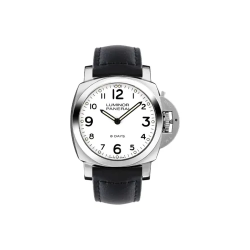 PANERAI LuMi Collection Механизм с ручным заводом Мужские часы Циферблат 44 мм Белый корпус из нержавеющей стали