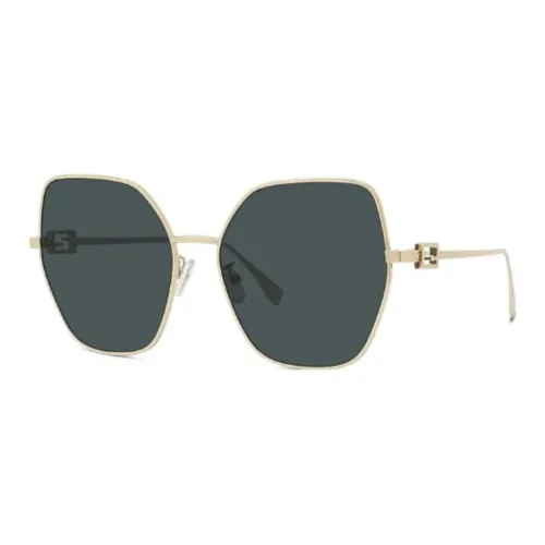 FENDI Металл Нерегулярная форма Солнцезащитные очки Женские Золото