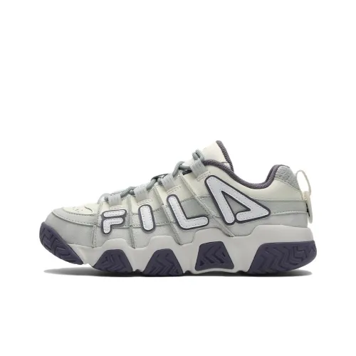 FILA FUSION Barricade Пухлые туфли Устойчивые к истиранию Низкие Баскетбольные кроссовки Женские Серые