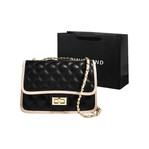 PINK·LAND ПУ (полиуретан) Сумка через плечо Стандартная Женская Черный Белый Желтый Зеленый Экрю Коричневый