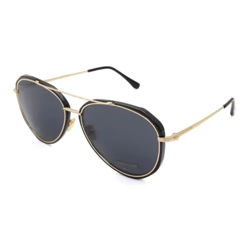 TOM FORD Пластик Металл Авиатор Солнцезащитные очки Мужской Черный