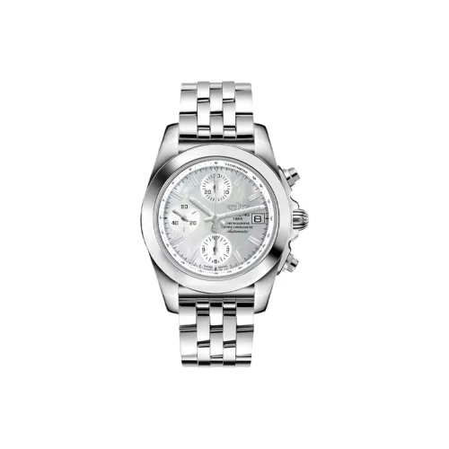 Breitling Автоматический Механический Часы Мужские 38 мм Серебристый Циферблат Корпус из Нержавеющей Стали Ремешок из Нержавеющей Стали