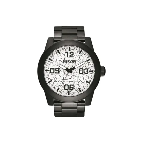 NIXON Lower Officer Collection Мужские часы Кварцевый механизм Ремешок из нержавеющей стали Белый циферблат