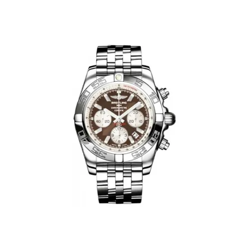 BREITLING Автоматический Механический Часы Мужские 44 мм Коричневый Циферблат Часы Корпус из Нержавеющей Стали