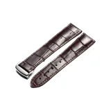 Серебряная пряжка, коричневый кожаный ремешок