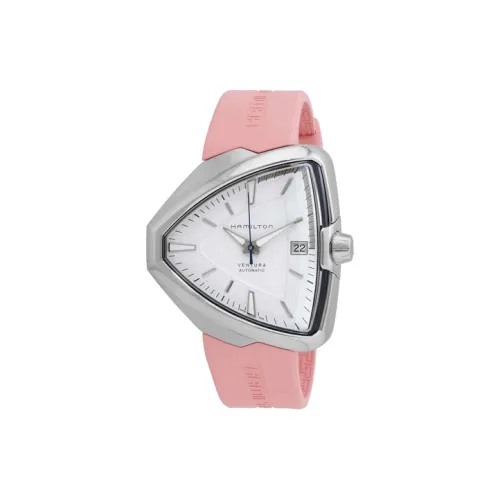 HAMILTON Автоматический Механический Часы Мужские Часы 42,5*44,6 мм Белый Циферблат Корпус из Нержавеющей Стали Резиновый Ремешок