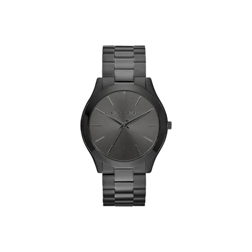 MICHAEL KORS Мужские часы Кварцевый механизм Ремешок из нержавеющей стали 44 мм Черный циферблат