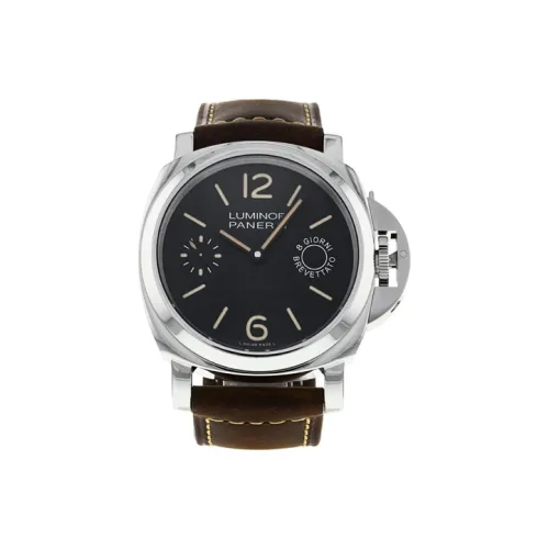 PANERAI Механический ручной завод унисекс часы 44 мм черный циферблат корпус из нержавеющей стали ремень из натуральной кожи