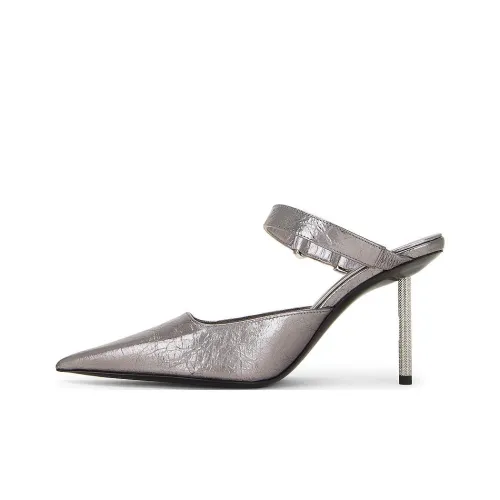 Givenchy Voyou Резиновая подошва Домашние тапочки 9 см Женские Серебристые