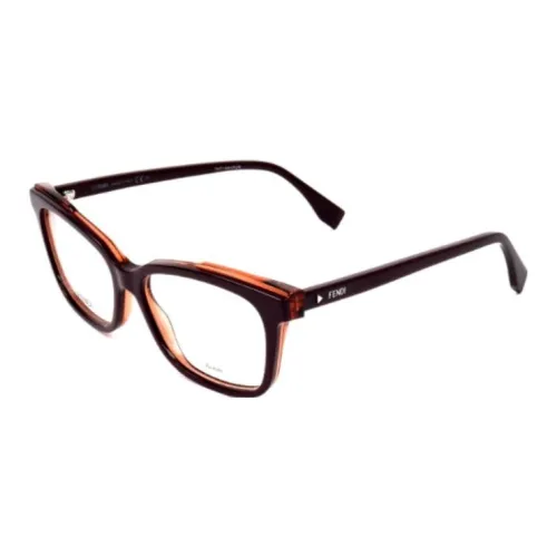 FENDI Ацетат Нерегулярная форма Оправы для очков Женские Темно-красный