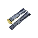 Золотистая пряжка, синий, кожа