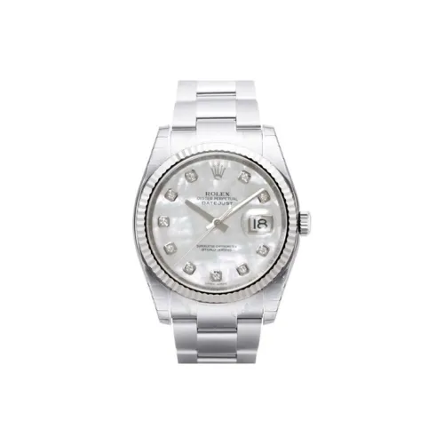 ROLEX Автоматический Механический Часы Мужские 36 мм Серебристый Циферблат Корпус из Нержавеющей Стали Ремешок из Нержавеющей Стали