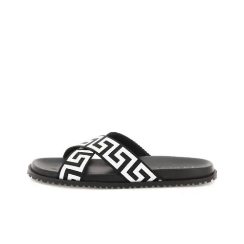 VERSACE Слипоны Мужской Черный Белый