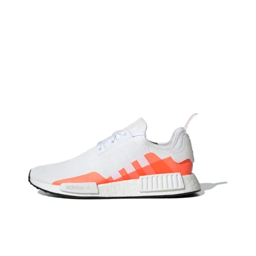 Adidas Originals NMD_R1 Нескользящий Легкий Низкий Топ Повседневный Мужской Белый Оранжевый