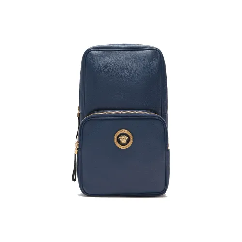 FANSIZHE Коровья кожа Через плечо Одно плечо Сумка-слинг Мужская Синяя