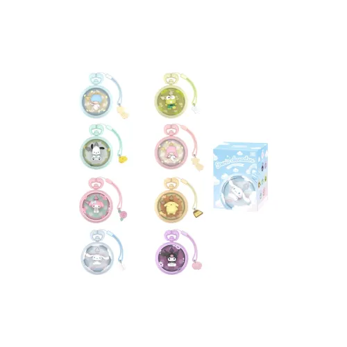 POP MART Sanrio Family's Beautiful Moments Collection Карманный часы Слепые коробки Один Mystery коробка Целая коробка 8 шт