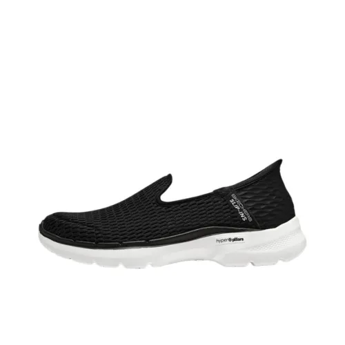 Skechers Go Walk 6 Hands Бесплатно Slip ins Низкий Топ Повседневный Женский Черный