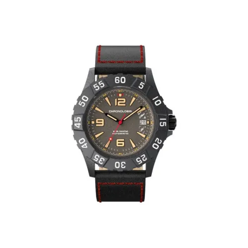 CHRONOLOGIA Механические Мужские часы 45мм*45мм*12,5мм Коричневый