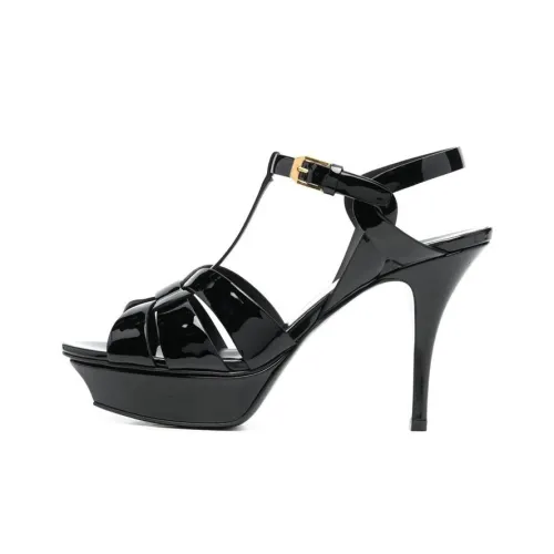 SAINT LAURENT TRIBUTE One Ремешок Сандалии Женские Черные