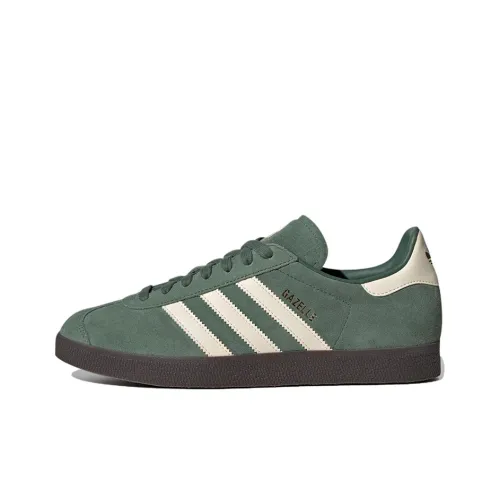 Adidas Originals Gazelle Abrasion Resistant Низкие Кроссовки для скейтбординга Мужские Зеленые Бежевые