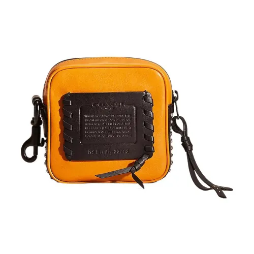 COACH Pouch Телячья кожа Монета Кошелек Клатч Женский Амбер Черный