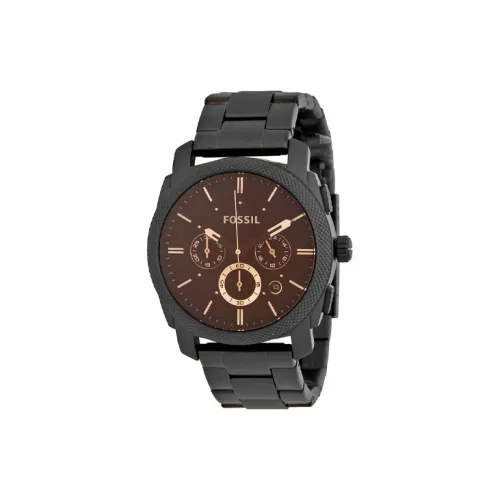 FOSSIL Machine Made Collection Кварцевые мужские часы механизм ремешок из нержавеющей стали 42 мм циферблат цвета кофе
